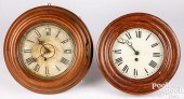 TWO ANTIQUE WALL CLOCKSTwo ant