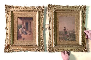 Two antique watercolors by