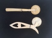 TWO ANTIQUE WHALEMAN MADE WHAL