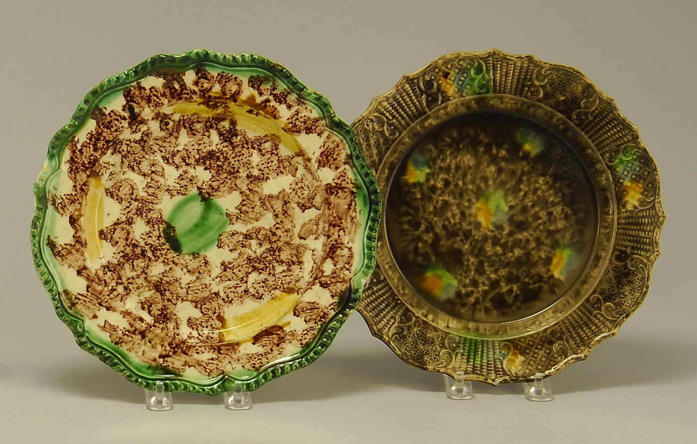 TWO ANTIQUE WHIELDON POTTERY