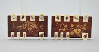 Two Antique Whist Counters Each