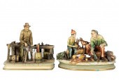 TWO ANTONIO BORSATO PORCELAIN