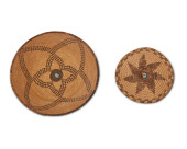 TWO APACHE BASKETRY TRAYS<br>T