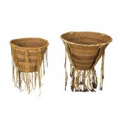 TWO APACHE BURDEN BASKETS, EAC