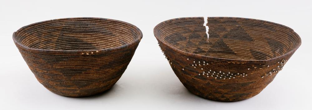 TWO APACHE COIL BASKETS EARLY
