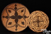 TWO APACHE INDIAN WOVEN BASKET