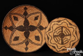 TWO APACHE INDIAN WOVEN BASKET