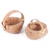 TWO APPALACHIAN RIB-TYPE WOVEN