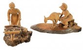 TWO APPALACHIAN WOOD CARVINGSb