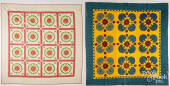 TWO APPLIQUé QUILTS, LATE 19TH