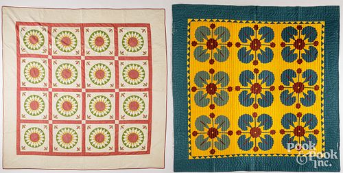 TWO APPLIQUé QUILTS, LATE 19TH