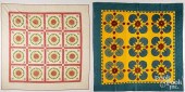 TWO APPLIQUé QUILTS, LATE 19TH