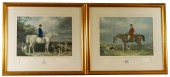 TWO AQUATINTS OF EQUESTRIANS A