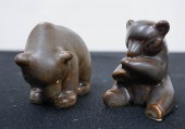 TWO ARABIA CERAMIC BEARS, H: 3