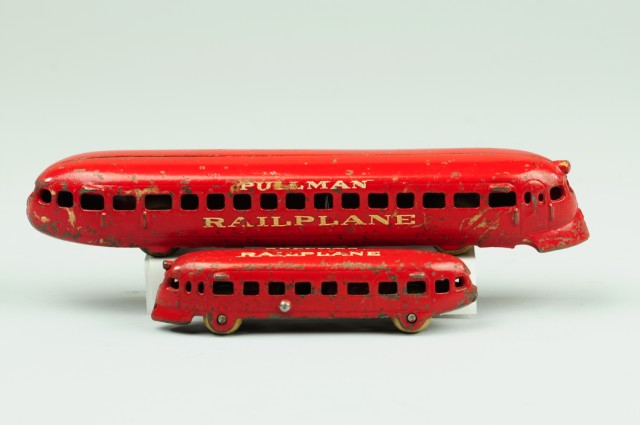 TWO ARCADE RAIL PLANES Both painted