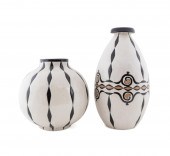 TWO ART DECO BOCH FRERES 'GRES