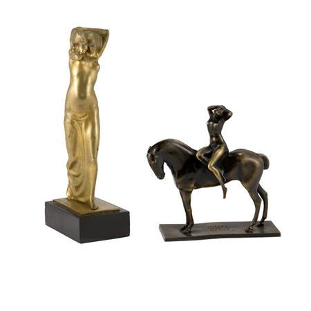 Two Art Deco Bronze Figures of