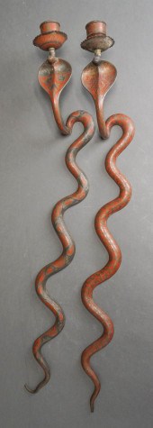 TWO ART DECO ENAMELED BRONZE C