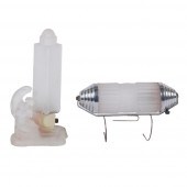 TWO ART DECO FROSTED GLASS LAM