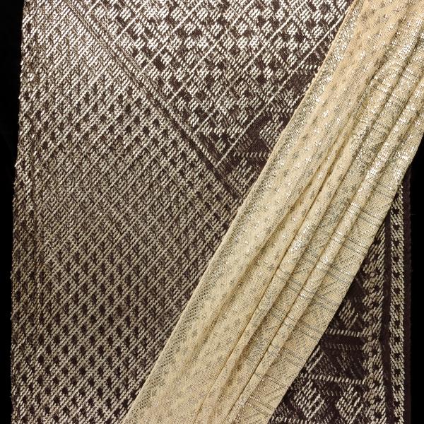 TWO ART DECO SHAWLS WITH METALLIC