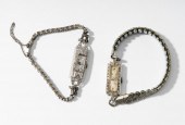 TWO ART DECO STYLE DIAMOND WAT
