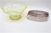 TWO ART GLASS BOWLS Moser bowl