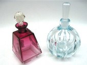 TWO ART GLASS PERFUMES: (1) bo