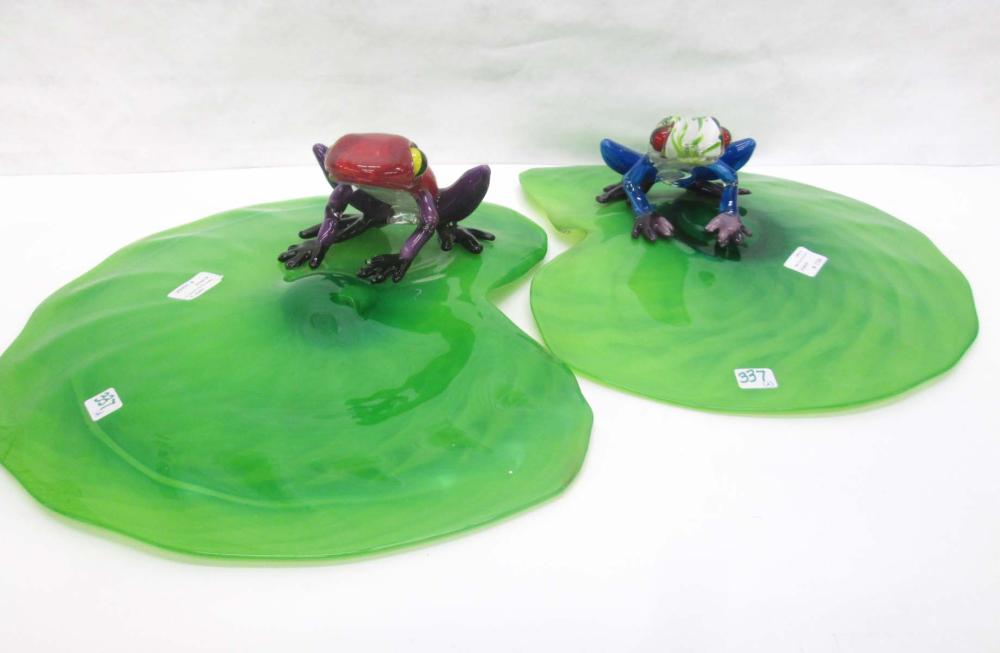 TWO ART GLASS SCULPTURES BOTH