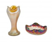 TWO ART GLASS TABLE ITEMSTwo a