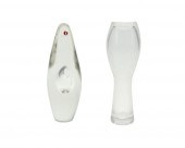 TWO ART GLASS VASES BY IITTALA
