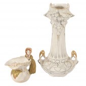 TWO ART NOUVEAU ROYAL DUX PORC
