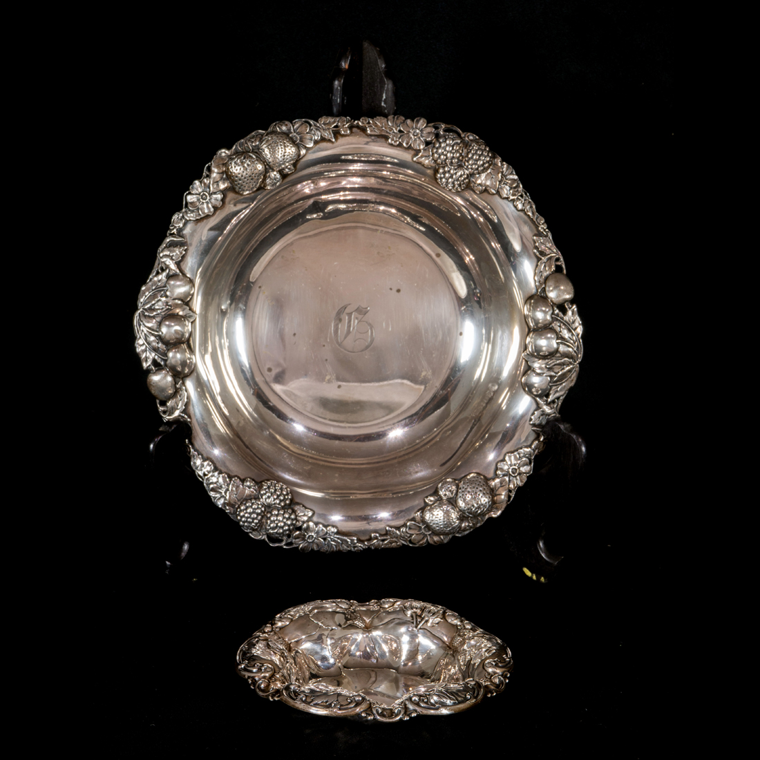 TWO ART NOUVEAU STERLING BOWLS,