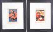 TWO ART NOUVEAU STYLE PRINTS O