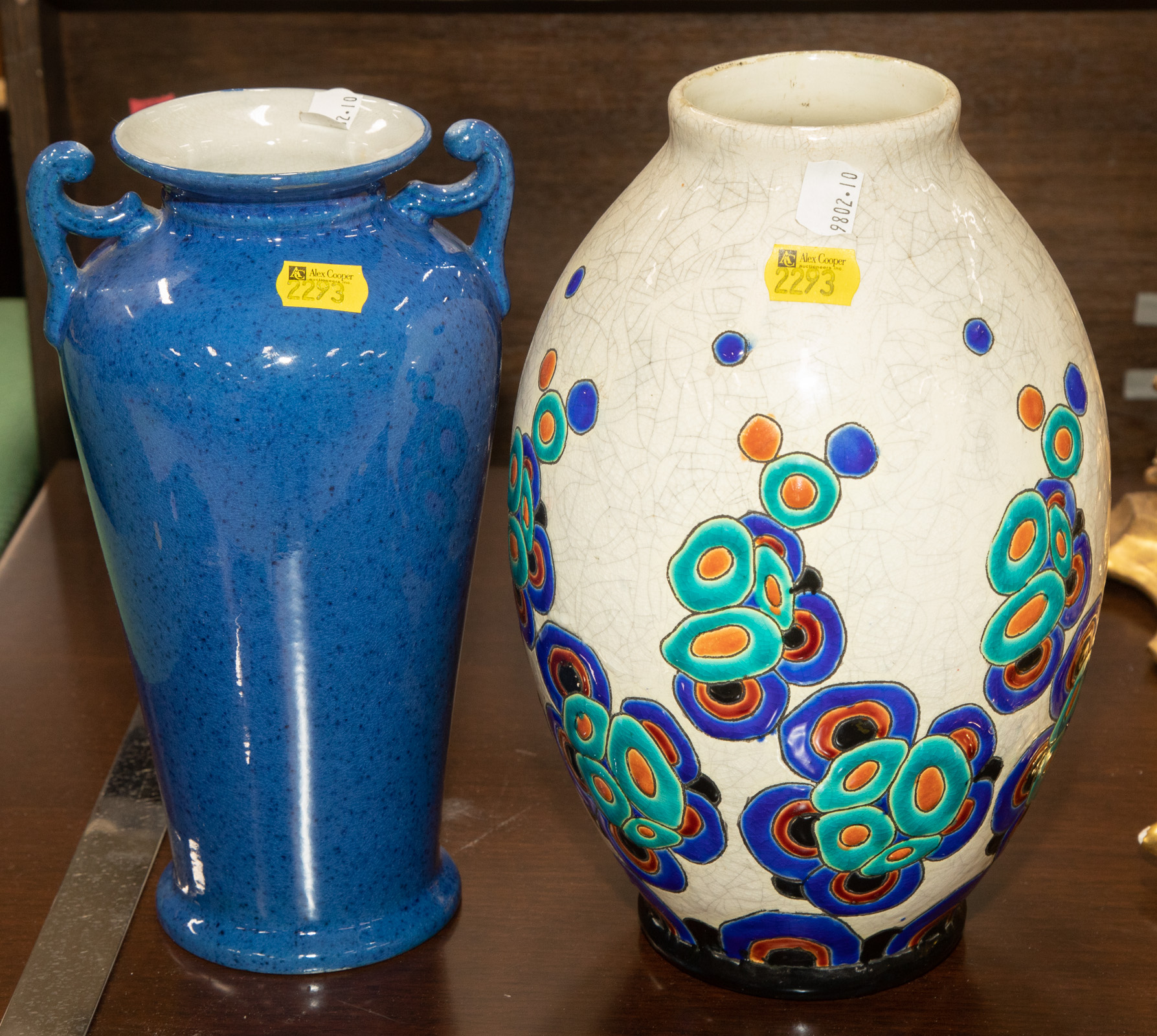 TWO ART POTTERY VASES Comprising