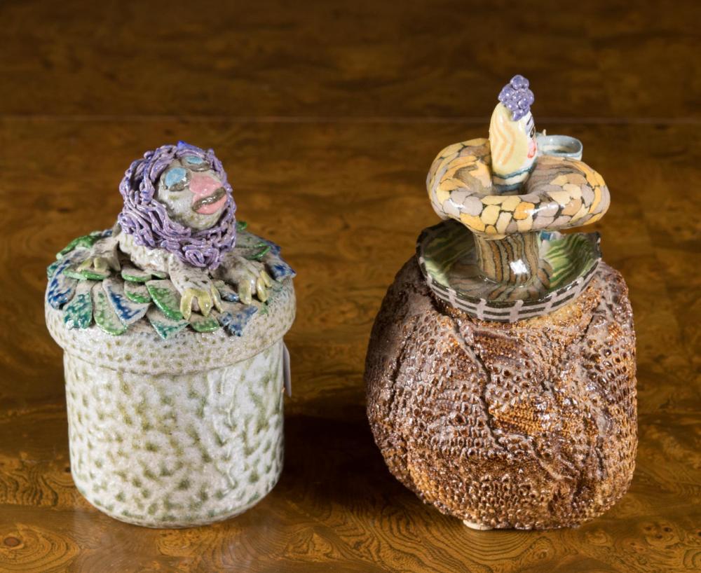 TWO ART POTTERY VESSELSTWO ART
