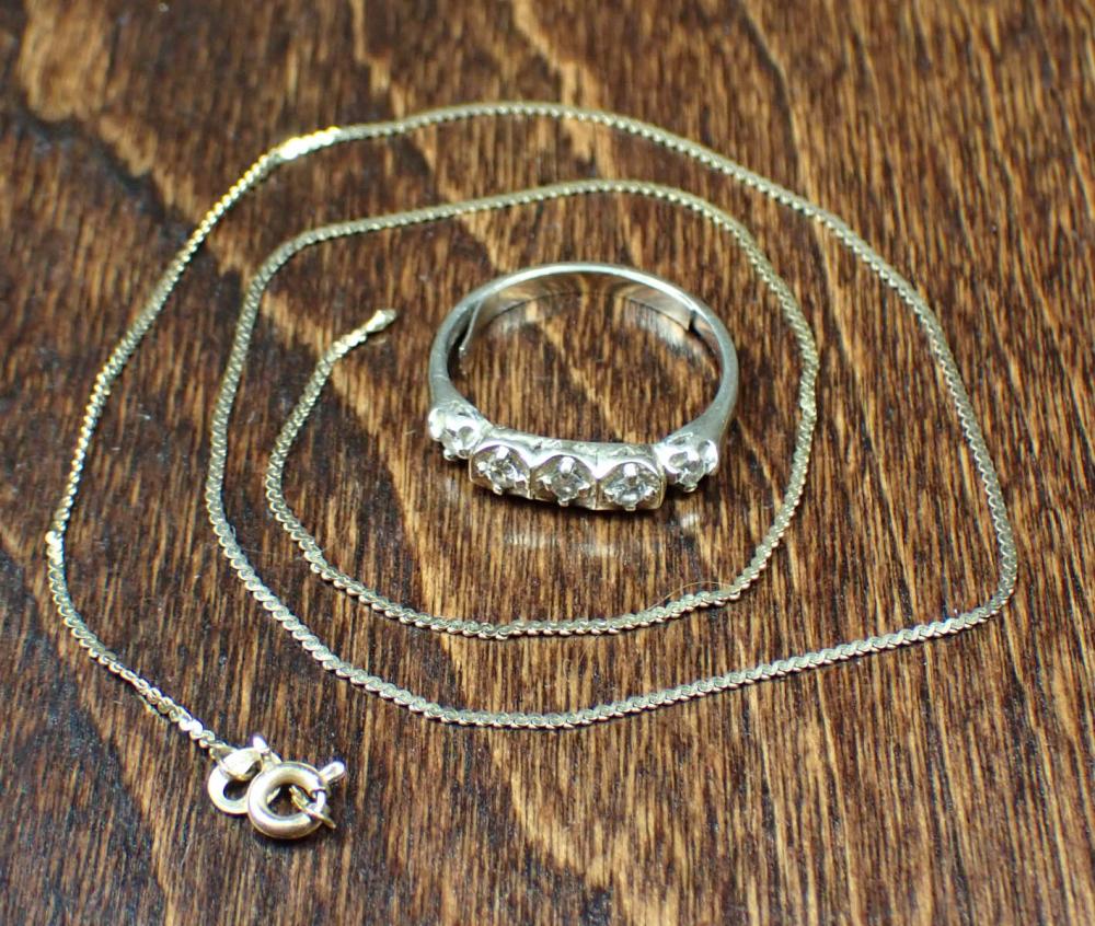 TWO ARTICLES OF FOURTEEN KARAT GOLD