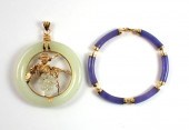 TWO ARTICLES OF JADE AND FOURT