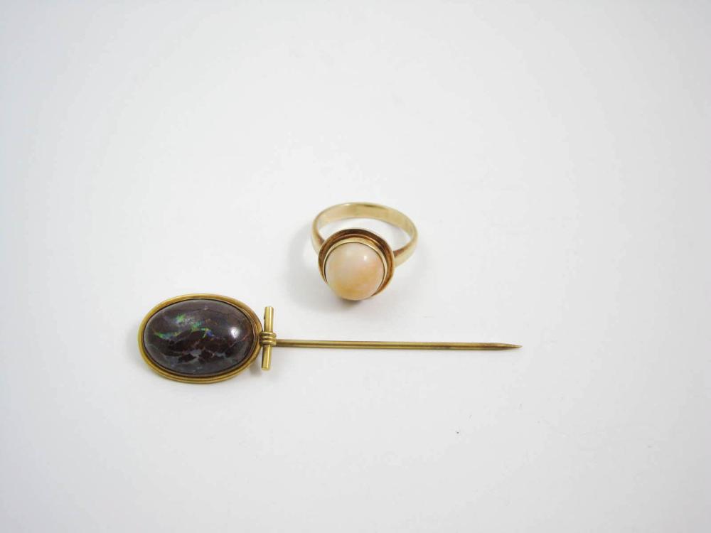 TWO ARTICLES OF OPAL AND FOURTEEN