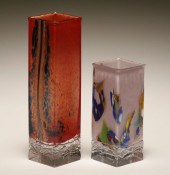 Two artist signed square form