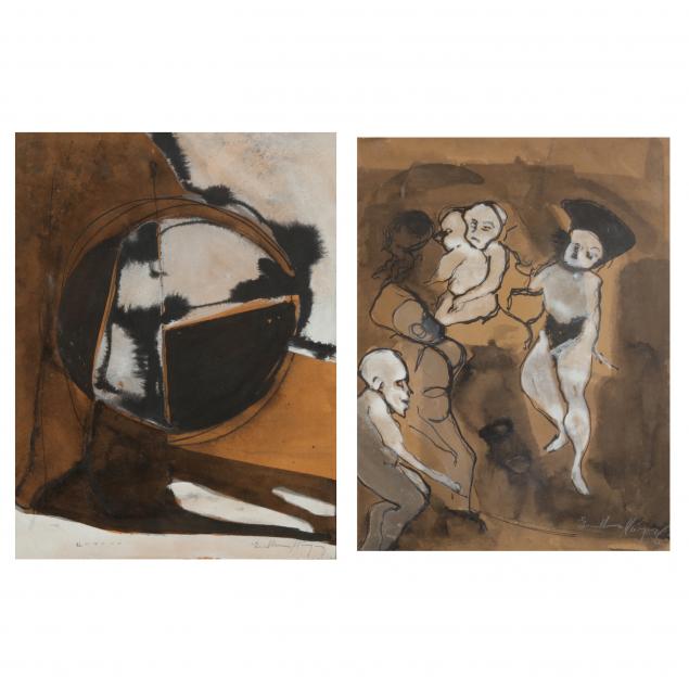 TWO ARTIST SIGNED WORKS ON PAPER