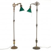 TWO ARTS AND CRAFTS FLOOR LAMP
