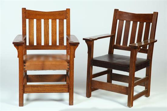 TWO ARTS & CRAFTS ARMCHAIRS. 