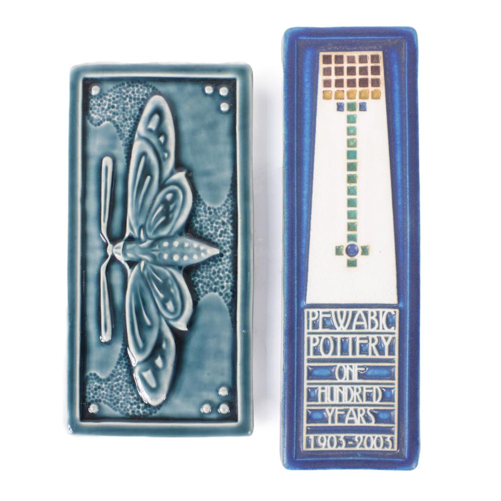 TWO ARTS & CRAFTS STYLE TILES: