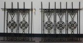 TWO ARTS & CRAFTS STYLE WROUGH