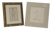 TWO ARTWORK STUDIES BY ALBERT