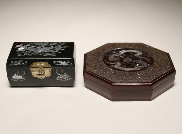 Two Asian boxes with