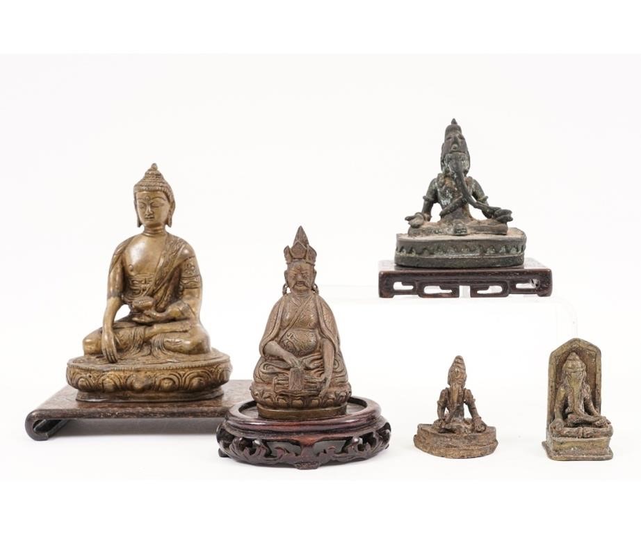 Two Asian bronze Buddhas and