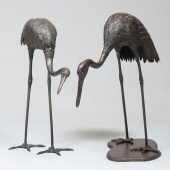 TWO ASIAN BRONZE MODELS OF CRA
