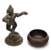 TWO ASIAN BRONZE RELIGIOUS ITE