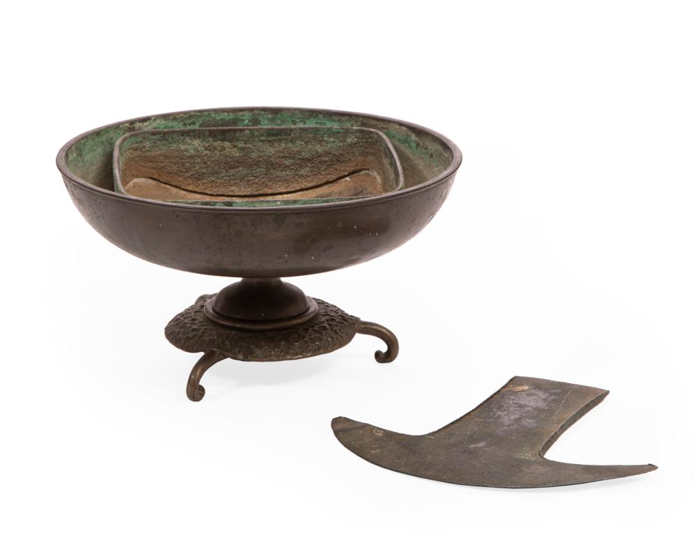 TWO ASIAN BRONZESTwo Asian Bronzes,